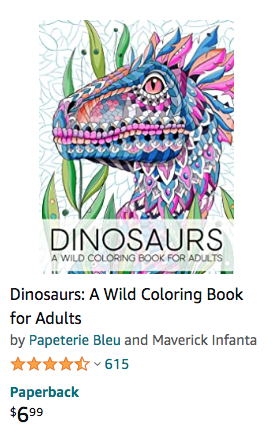 Dino coloring for adults