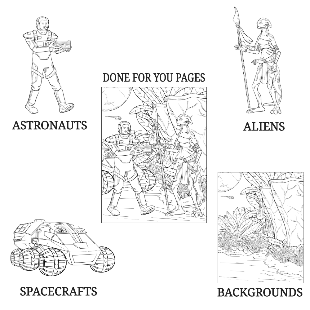 Space Adventure coloring pages