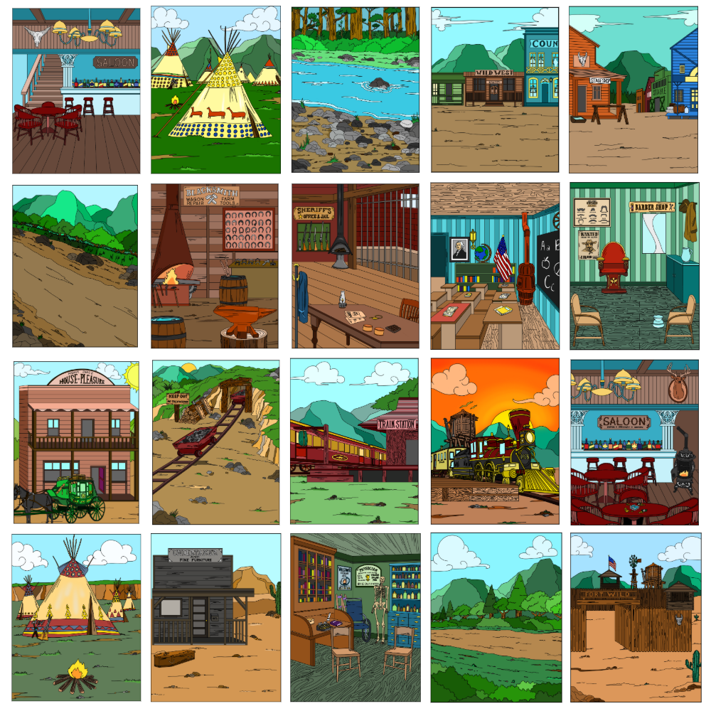 Wild West COLOR Backgrounds