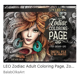 Zodiac coloring page