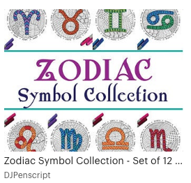 Zodiac symbol collection