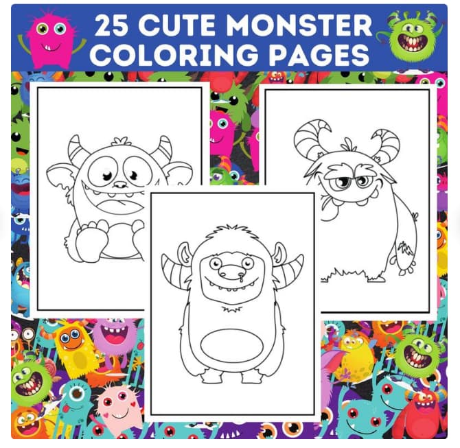 Monster Coloring Pages