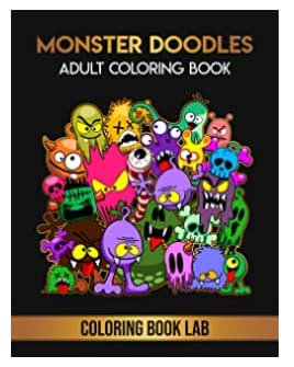 Monster Doodle Adult Coloring Book