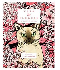 Cats & Flowers Coloring Book