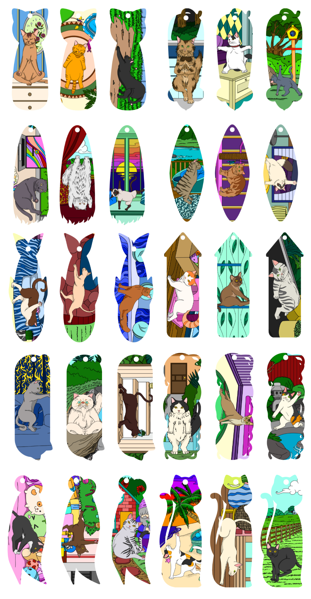 YOGA CATS BOOKMARKS