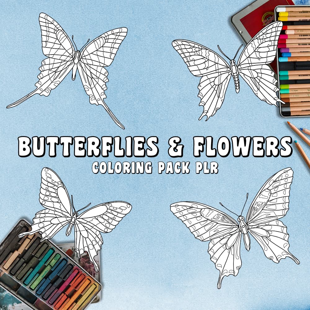 Butterflies & Flowers coloring