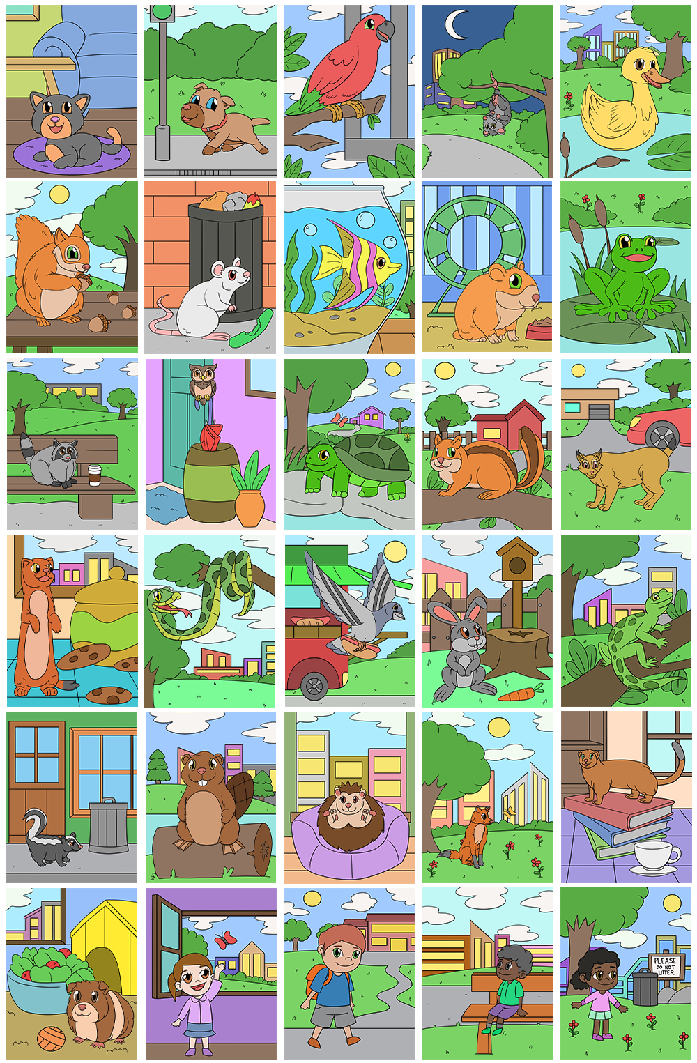 City Animals OTO2 Colored