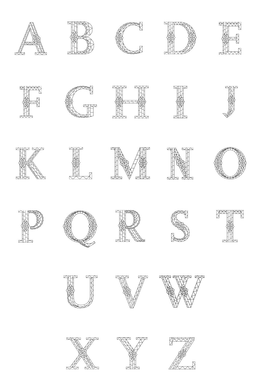 SG ALPHABET COLLAGE B&W LETTERS