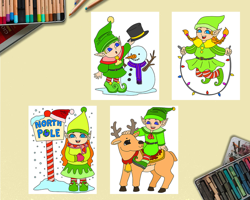 Christmas Elves banner COLLAGE 1A